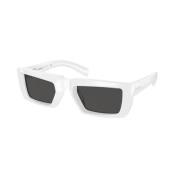 Prada Solglasögon med Vit Ram, Höj Din Stil White, Unisex