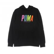 Puma Lättvikts grafisk hoodie Black, Herr
