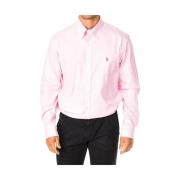Ralph Lauren Randig Skjorta - 100% Bomull, Storlek 16 Pink, Herr