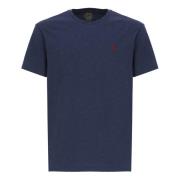 Ralph Lauren Navy Blue Bomull T-shirt för Män Blue, Herr
