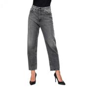 Replay Rose Label Straight Jeans Gray, Dam