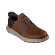 Skechers Komfort Slip-On Sneakers med Arch Support Brown, Herr