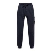 Stone Island Sweatpants med logotyp Blue, Herr