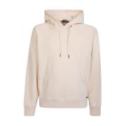 Tom Ford Kräm Sweatshirt med Dragkedja och Huva Beige, Herr