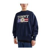 Tommy Hilfiger Boxy Luxe Sweatshirt Tommy Jeans Blue, Herr