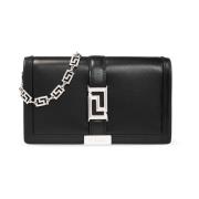 Versace ‘Greca Goddess Mini’ plånbok med kedja Black, Dam