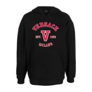 Versace Stilig Svart Sweatshirt för Män Black, Herr