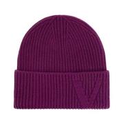 Versace Beanie med logotyp Purple, Herr