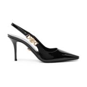 Versace Svarta sandaler med klack och Medusa 95-emblem Black, Dam