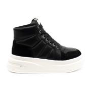 ASH Quiltade Läderplattform Sneakers Black, Dam