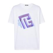 Balmain Neon logo T-shirt White, Herr