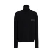 Balmain Kashmir Turtleneck Black, Herr