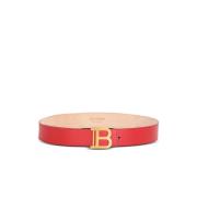 Balmain High Summer Capsule - Leather B-Belt belt Red, Dam