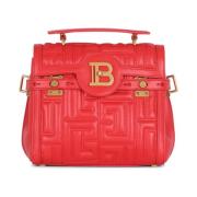 Balmain Quilted leather B-Buzz 23 bag Red, Dam