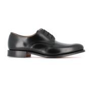 Church's Klassiska svarta platta skor i läder Black, Herr