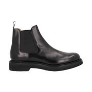 Church's Svart Läder Chelsea Boot med Elastisk Passform Black, Herr