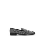Dolce & Gabbana Slip-on skor med paljetter Gray, Herr