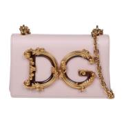 Dolce & Gabbana Nappa Cross Body Väska i Puderfärg Pink, Dam