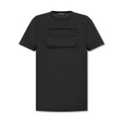 Dolce & Gabbana Svart T-shirt med upphöjd logotyp Black, Herr