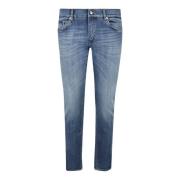 Dolce & Gabbana Mid-Rise Skinny Stonewashed Jeans Blue, Herr