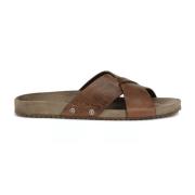 Dolce & Gabbana Ljusbrun Crossover Platt Slides Brown, Herr