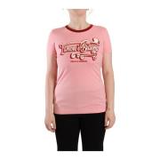 Dolce & Gabbana Rosa Bomull Kortärmad Crewneck T-shirt Pink, Dam