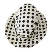 Dolce & Gabbana Vit Polka Dot Trilby Hatt - Elegant och Autentisk Whit...