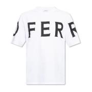 Salvatore Ferragamo T-shirt med logotyp White, Herr