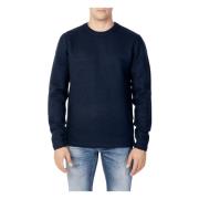 Selected Homme Slhbelo LS Knit Crew Neck W - 16086691 Blue, Herr