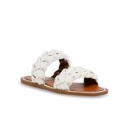 Steve Madden Somriga Sliders: Stiliga och Bekväma Platta Skor White, D...