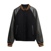 Superdry Klassisk College Varsity Bomberjacka Black, Herr