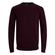 Jack & Jones Round-neck Knitwear Purple, Herr