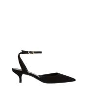 Stuart Weitzman Barelythere 50 Pump, Justerbara Ankelremmar Black, Dam