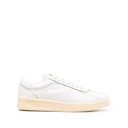 Jil Sander Vita Läder Snörskor White, Herr