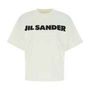 Jil Sander Ivory Bomull T-shirt White, Dam