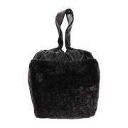 Jil Sander Lyxig Lamb Fur Handväska Black, Dam