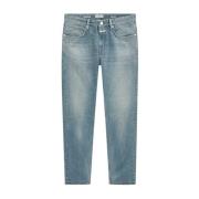 Closed Slim-fit Jeans, Ekologisk Bomull/Lin, Tillverkad i Italien Blue...