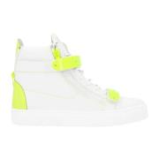 Giuseppe Zanotti Läder Sneakers med Kardborreband White, Herr