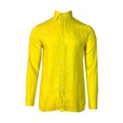120% Lino Shirts Yellow, Herr