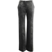 Alberta Ferretti Straight Trousers Gray, Dam