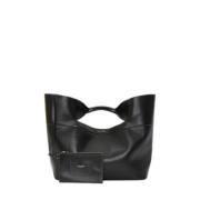 Alexander McQueen The Bow Läderhandväska Black, Dam