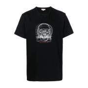 Alexander McQueen T-shirt med skalletryck - Svart Black, Herr