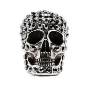 Alexander McQueen Silver Skull Charm Örhänge Gray, Dam