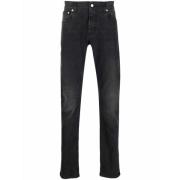 Alexander McQueen Slim-Fit Stretch Denim Jeans Black, Herr