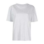 Alexander Wang Logo-Print Grå Bomull T-Shirt Gray, Dam