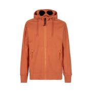 C.p. Company Diagonal Raised Fleece Goggle Hoodie Orange, Herr