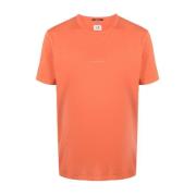 C.p. Company Orange Logo Print T-shirt Orange, Herr