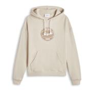 Axel Arigato Basketball Patch Bomull Hoodie Beige, Herr