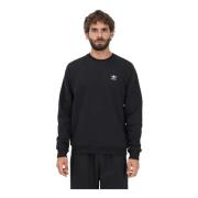 Adidas Originals Herr Trefoil Essentials Crewneck Sweatshirt Black, He...
