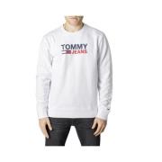Tommy Jeans Vit Print Sweatshirt White, Herr